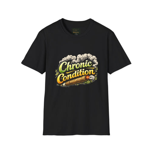Chronic Condition Graphic Tee — Retro Joint & Smoke Design