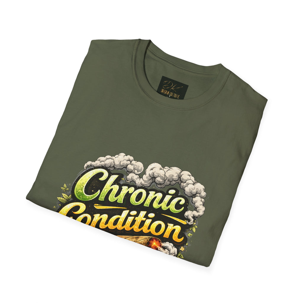 Chronic Condition Graphic Tee — Retro Joint & Smoke Design