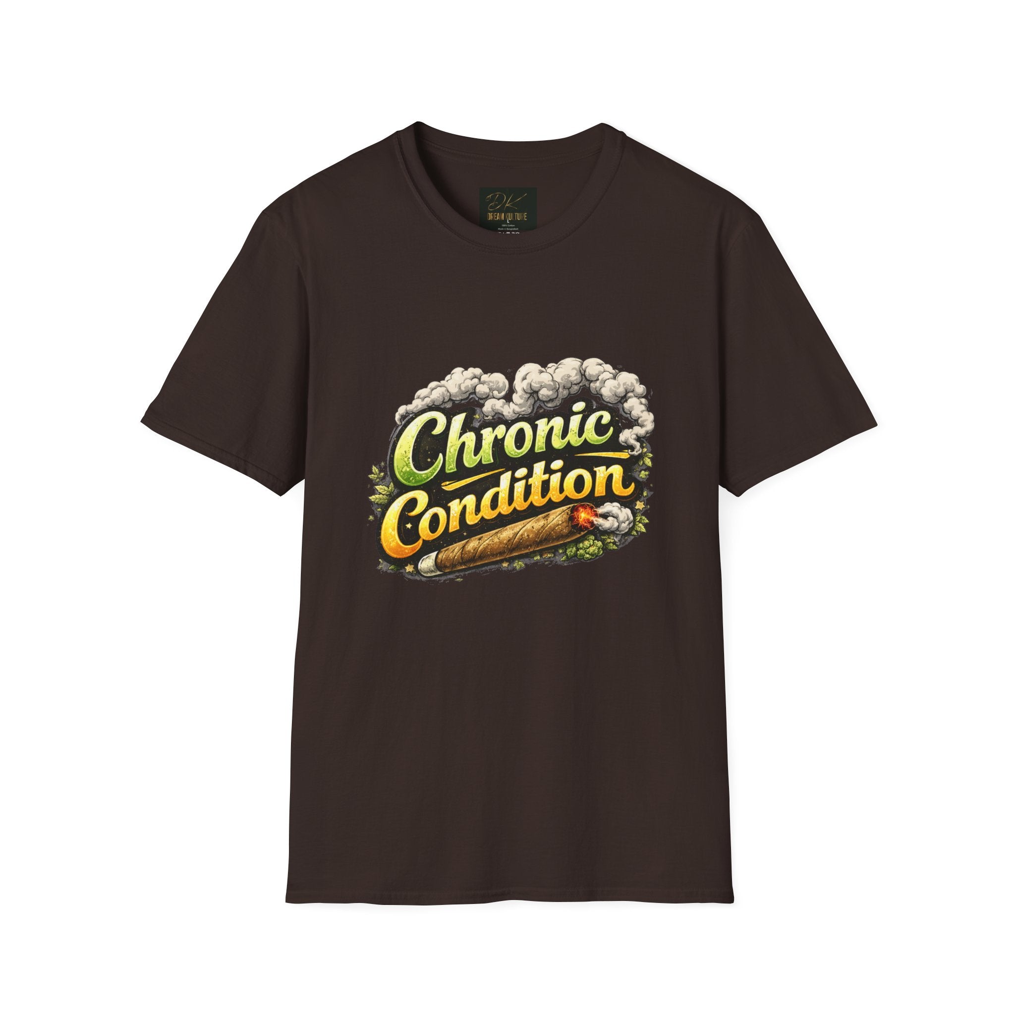 Chronic Condition Graphic Tee — Retro Joint & Smoke Design