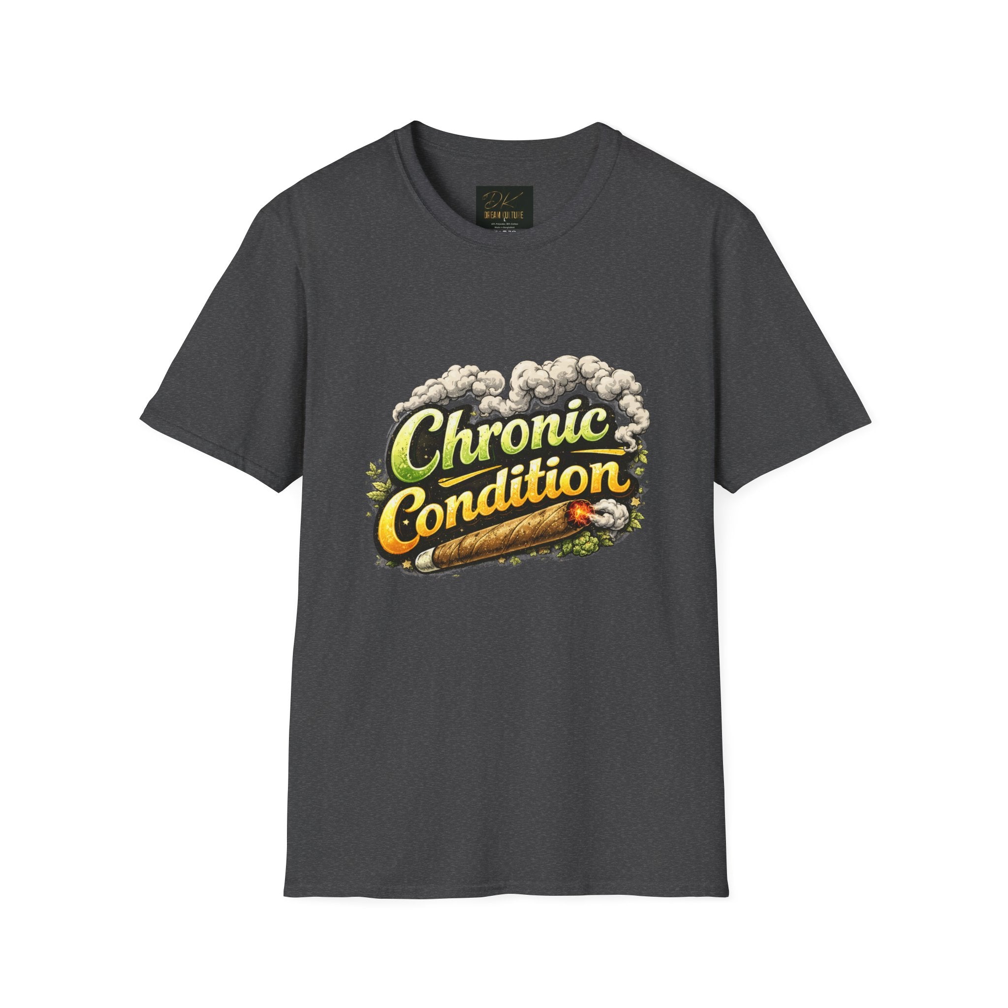 Chronic Condition Graphic Tee — Retro Joint & Smoke Design