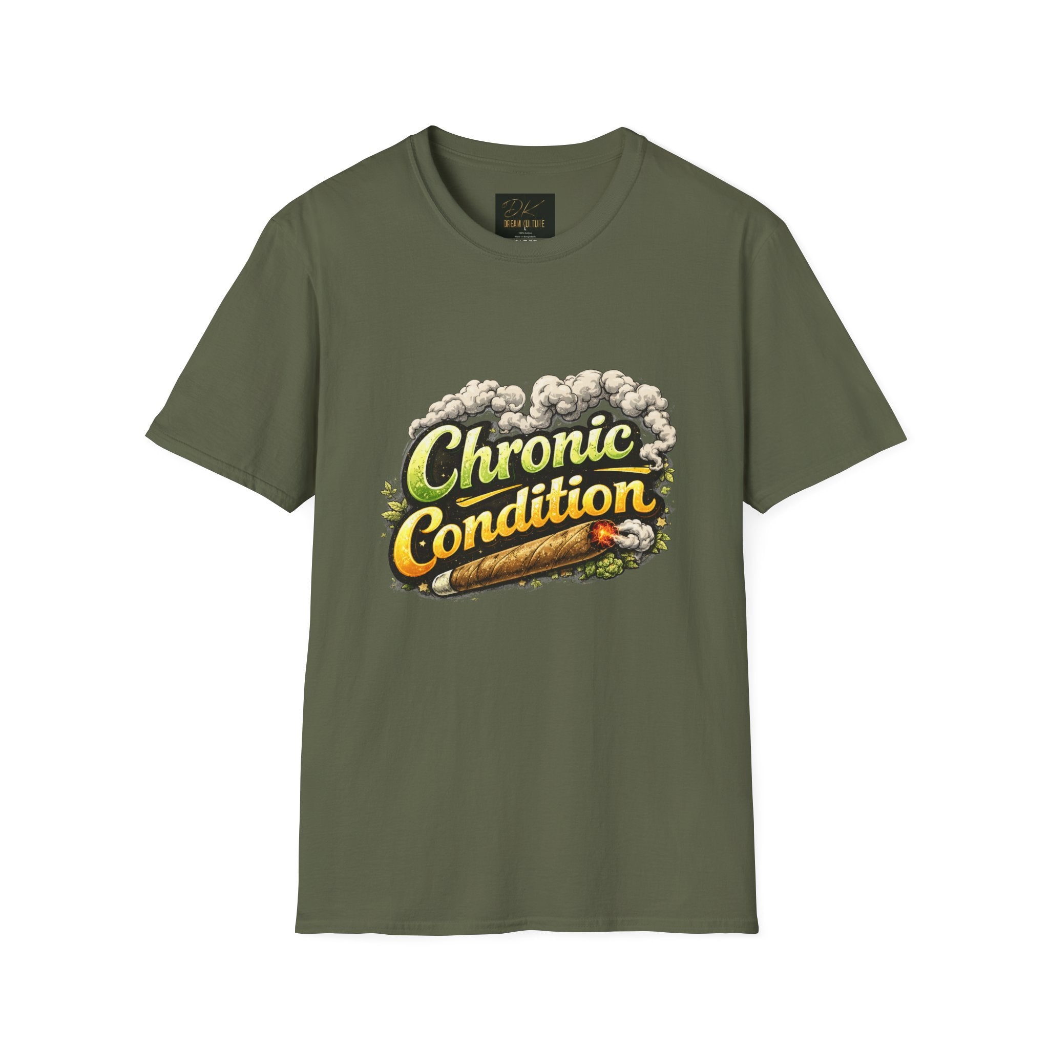 Chronic Condition Graphic Tee — Retro Joint & Smoke Design