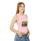 Gram Fam Characters Women's Racer Tank Top – Cute Cartoon Family Graphic